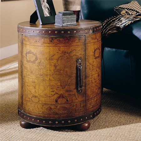 World Map Drum Table